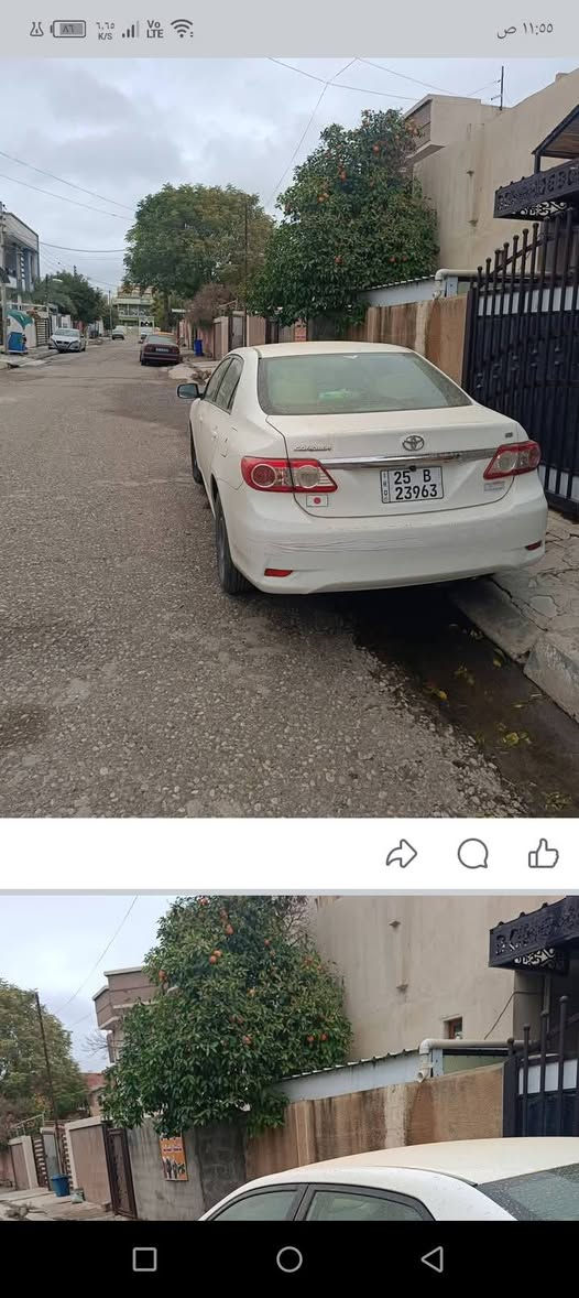 السلام عليكم كورله ١١ وارد كندي صدر امامي خلفي جديد كير محرك نضيف دفتر بانزين بيها سياره مالت جناي جامرلغ الامامي بس رش  بدون دواخل  تحويل مباشر اتصال ***********
