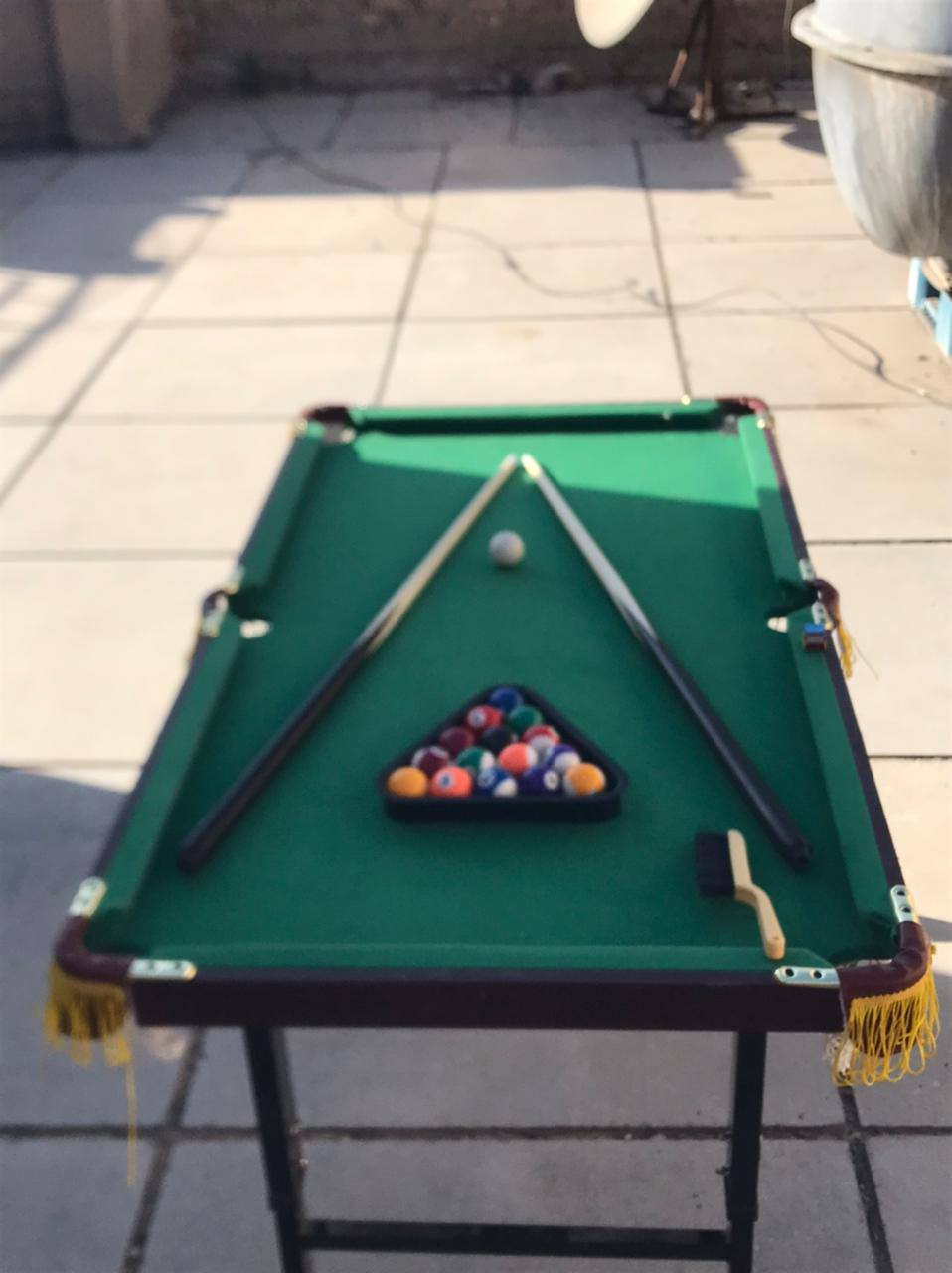 السلام عليكم ميز بليارد نضيف جدا حجم الميني استعمال بس مرتين الله شاهد مكاني بغداد الدولعي للتواصل خاص و واتساب ***********
