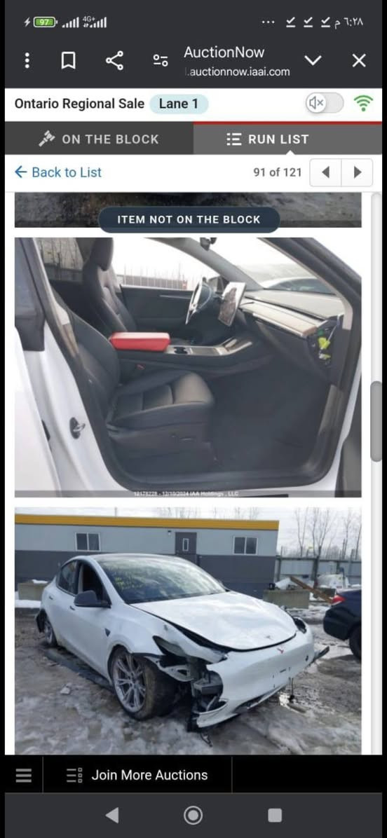 تسلا Y تك ماطور 
2023 وارد كندي 
بدون ارباك 
جاملغ السكن صبغ 
ربع البنبد بارد
بدون دواخل 
البطارية بشرط 100%
كهربائيات بشرط 100%

ماشية 38 كم 
مكان السيارة اربيل 
تترقم محافظات الشمالية فقط 
فحص وهزة جاهز للترقيم 
كلفة الرقم 244 الف دينار فقط
للاستفسار عالخاص او واتس اب  رجاءا 
***********
