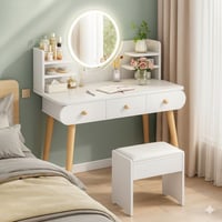 #سارع_بالحجز_ #الجميع  #توصيل مجاني  ميز مراية بشكل مميز  اللون ابيض ق...