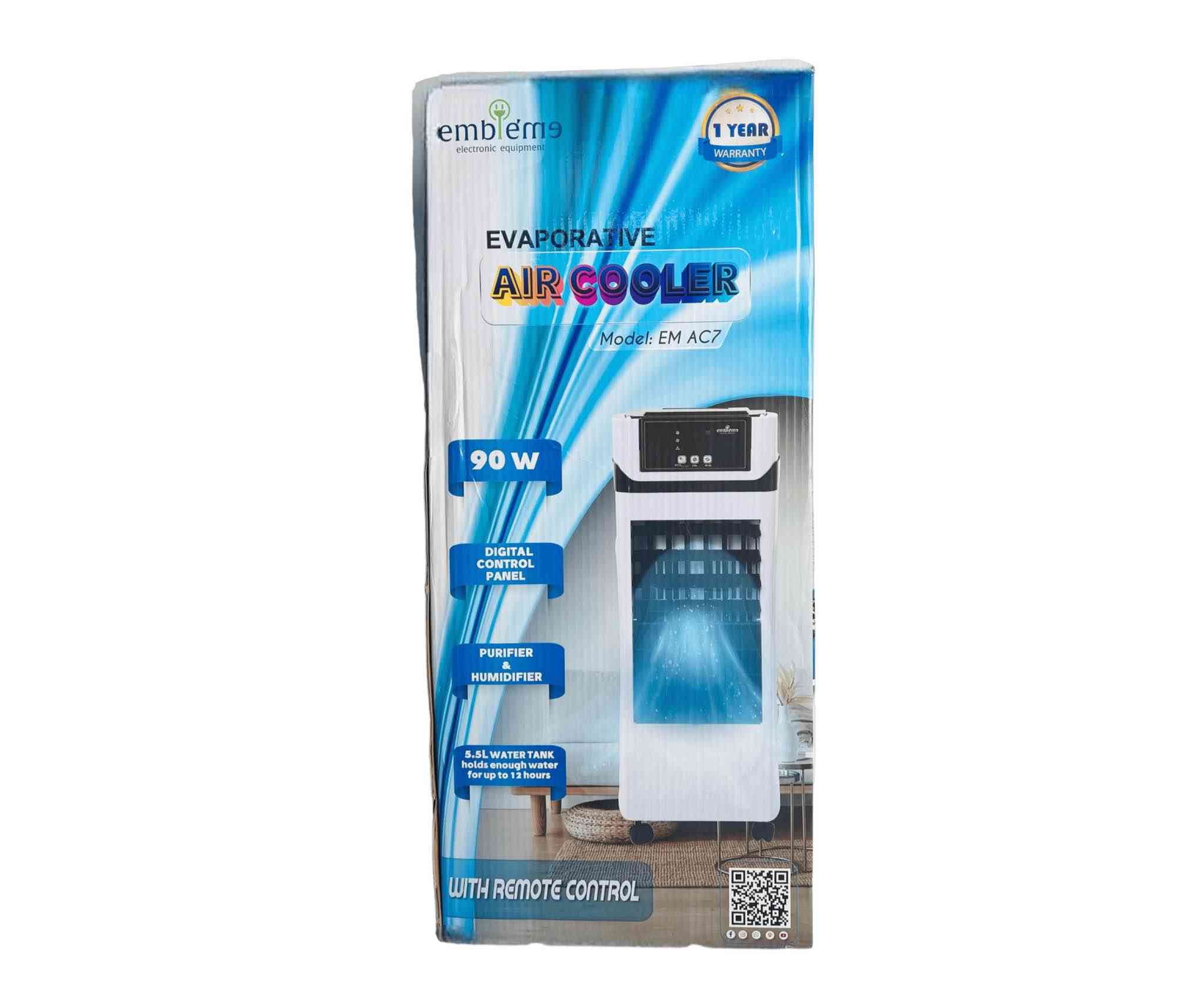 مبردة كهربائية من امبليوم

الميزات:

تصميم حديث وامن, هيكل خارجي من االبلاستيك القوي

تعمل على الكهرباء

شاشة اللكترونية للتشغيل والايقاف والتحكم بالسرعة

3 مستوى للسرعة

ريموت للتحكم بالجهاز عن بعد

أربع عجلات لتحريك الجهاز بسهولة من البلاستيك القوي

وعاء خلفي مخصص لتفريغ الماء

أبعاد المنتج: الارتفاع 70  العرض 24  الطول 24 سم

طول السلك الكهربائي: 110 سم

الطاقة: 90 واط

السعة خزان الماء: 5.5 لتر

ضمان لمدة سنة من تاريخ الشراء

الملاحظات:

لاتحتوي على مؤقت

بعد الضغط على زر "التبريد" والانتظار لمدة 30-45 ثانية، يعمل المنتج بشكل طبيعي، ثم يمكن تغيير السرعات. حلة, بابل


**إذا كنت صاحب هذا الإعلان وتريد حذفه لأي سبب، رجاءا أرسل رسالة إلى الدعم الفني**