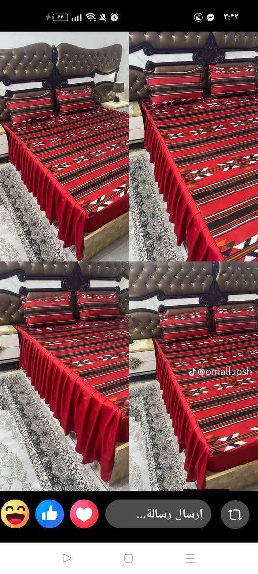 🌙 استقبلوا شهر الخير بلمسات تُبهج الروح.. ✨
"اللهم بلغنا رمضان لا فاقدين ولا مفقودين، وأعنّا فيه على 
الصيام والقيام وحسن العبادة." 🤲🤍

لأن تفاصيل البيت في رمضان هي اللي تصنع الذكريات، وفرنا لكم تشكيلة مفارش  الرمضانية بنقوشها الأصيلة ،

طقم متكامل: 
 مفارش الطاولات، وأغطية الكنب، ومخدات متناسقة لتكتمل لوحة الجمال في منزلكم.. 🏺✨
الأسعار اسفل الصورة 
حجز خاص. 
الحجز ينتهي 10/2


**إذا كنت صاحب هذا الإعلان وتريد حذفه لأي سبب، رجاءا أرسل رسالة إلى الدعم الفني**