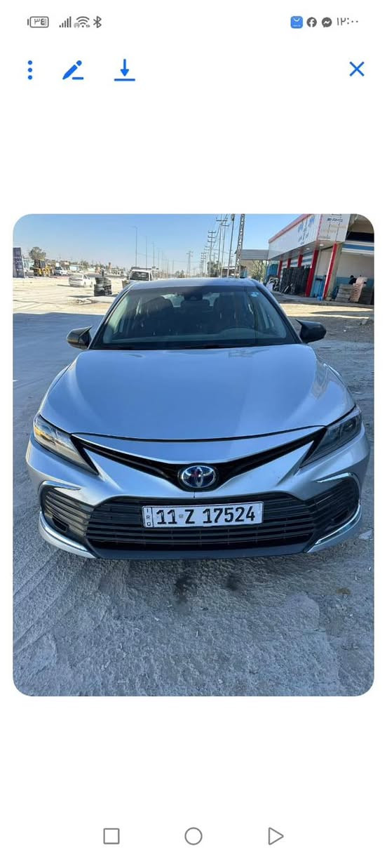 كامري Le هايبرد سياره جاهزه بيها قطعتين رقم بغداد بصمه السعر 183 وبيها مجال الاتصال ***********

