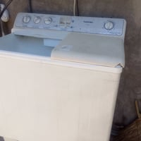 غساله شغاله تجفيف وحوض غسيل نقص باب غسيل وباب تجفيف شويه مكسور مياثر ي...