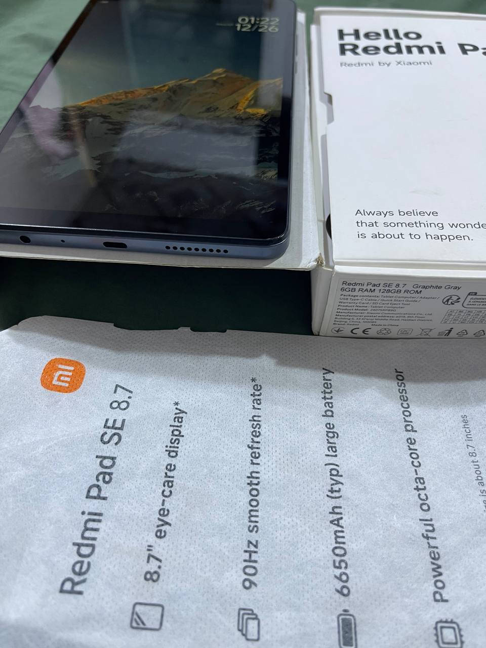 ايباد شاومي .. ريدمي باد
ذاكرة 128 مواصفات جداً راقية
يفيد للتصفح والدراسة والالعاب 
السعر (150) العنوان البصرة المشراك 
بدون ملحقات فقط كارتون
*********** 📞
