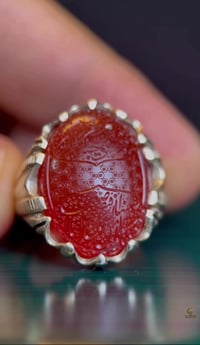 عقيق يماني • نقش مشير • مقاس ٢٢