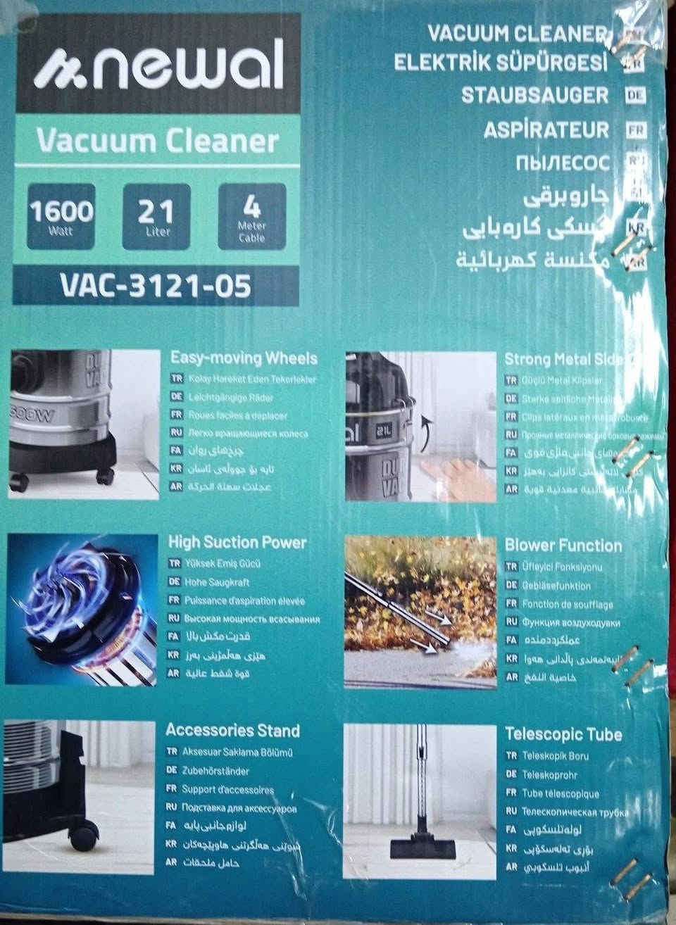 لكثره الطلب وفرناهه الكم 🌷🌹
مكنسة نيوال سطل 21 لتر متوفرة بسعر 75,000 الف دينار
. تتميز بالتصميم العصري والأنبوب المعدني والفرشاة لتنظيف الكنب والستائر والزوايا. قوة الشفط 1800 وات، وسعة السطل 21 لتر. كما أنها مزودة بعجلات مرنة لسهولة التحرك وسلك طويل 5 متر ¹.
نوعية ممتازة جدا
أجره التوصيل 5 آلاف دينار


**إذا كنت صاحب هذا الإعلان وتريد حذفه لأي سبب، رجاءا أرسل رسالة إلى الدعم الفني**