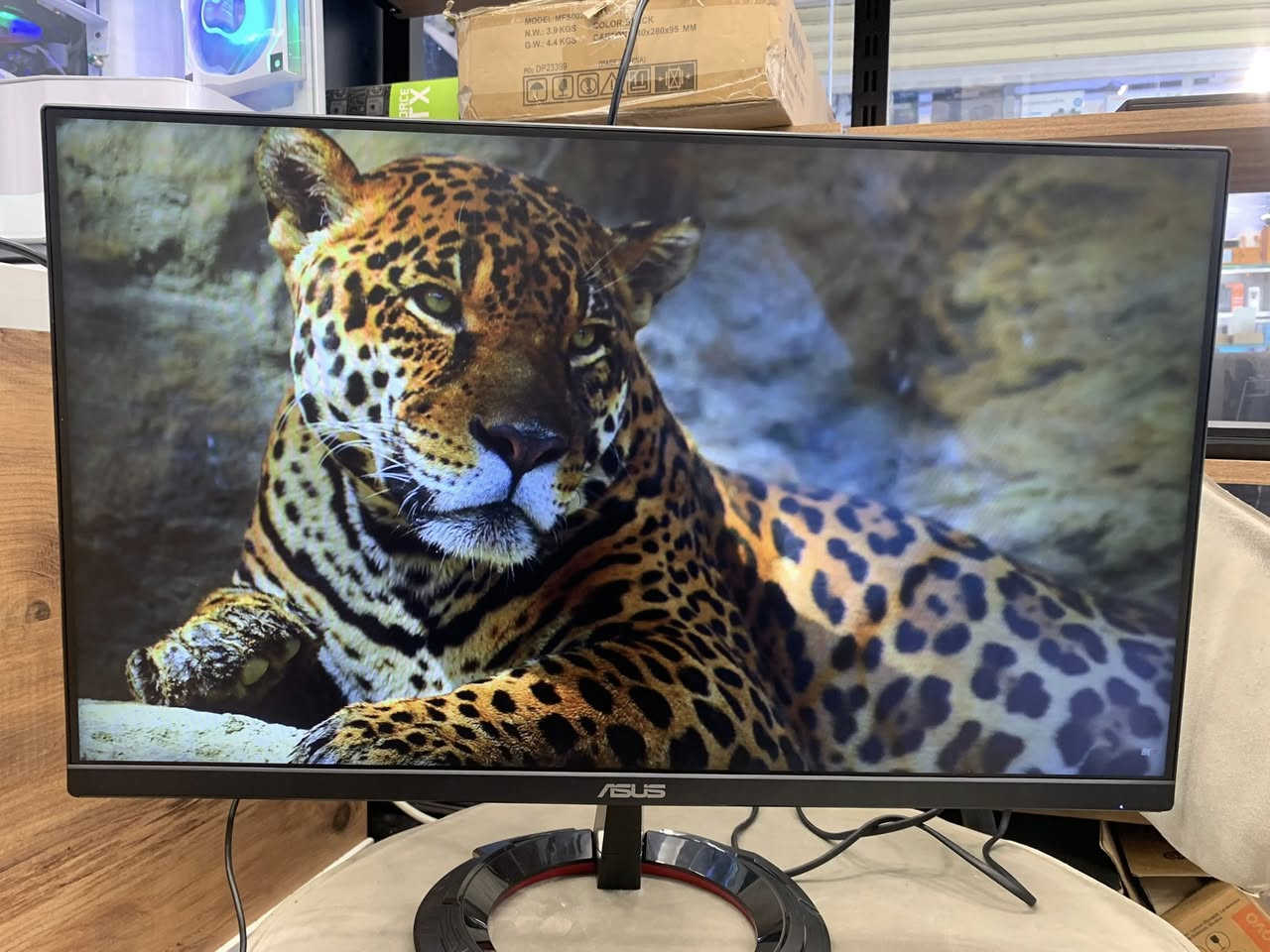 ئەم مۆنیتەرە یەکێکە لە باشترین 1080p gaming monitor ـەکان لە نرخی مامناوەنددا، بە تایبەتی ئەگەر Valorant، CS2، PUBG، Warzone یان Fortnite دەکەیت.

تایبەتمەندییە سەرەکییەکان

* 23.8 ئینچ
* IPS Panel
* Full HD 1920×1080
* 165Hz Refresh Rate
* 1ms MPRT
* FreeSync Premium
* DisplayPort 1.2 + HDMI ×2
* Speaker هەیە (2W×2)
* VESA mount هەیە  

باشییەکانی

✅ IPS panel → ڕەنگ و viewing angle زۆر باش
✅ 165Hz → gameplay زۆر smooth
✅ input lag زۆر کەم
✅ بۆ esports زۆر گونجاوە
✅ FreeSync / G-Sync compatible ـە
✅ bezel ـی باریک و دیزاینێکی gaming ـی جوانی هەیە
✅ بۆ PS5/Xbox دەتوانێبدات  
140هەزار

شاشة ASUS TUF Gaming VG249Q1R تعتبر من أفضل الشاشات الاقتصادية للألعاب، خصوصًا إذا تحب ألعاب الـFPS والألعاب السريعة.

المواصفات الرئيسية

* الحجم: 23.8 إنش
* الدقة: Full HD 1920×1080
* نوع اللوحة: IPS
* التردد: 165Hz
* زمن الاستجابة: 1ms MPRT
* تدعم FreeSync Premium
* منافذ:
    * DisplayPort 1.2
    * HDMI ×2
* سماعات مدمجة
* تدعم VESA للتعليق على الجدار  

مميزاتها

* سلاسة ممتازة جدًا بالألعاب بسبب 165Hz
* ألوان أفضل من شاشات TN لأن اللوحة IPS
* Input Lag منخفض جدًا
* مناسبة لـ:
    * Valorant
    * CS2
    * PUBG
    * Warzone
    * Fortnite
* تدعم FreeSync وحتى G-Sync غالبًا يشتغل بشكل جيد
* حواف الشاشة رفيعة وشكلها Gaming جميل
سعر 140الف
اکو توصیل 
 ١شهر ضمان


**إذا كنت صاحب هذا الإعلان وتريد حذفه لأي سبب، رجاءا أرسل رسالة إلى الدعم الفني**