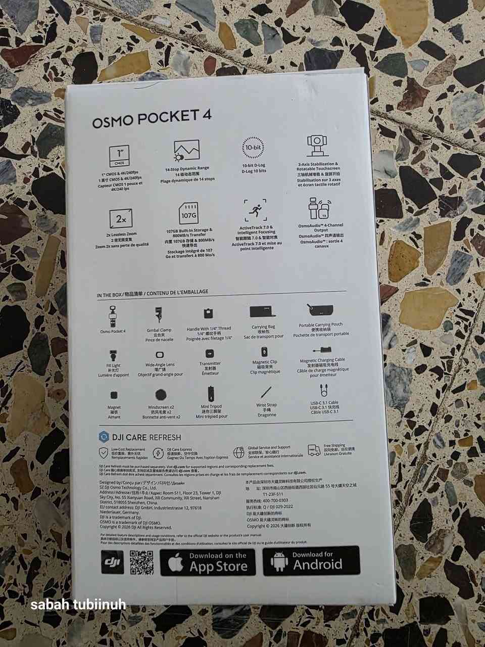 جديد فقط مفتوحة osmo pocket 4 compo
السعر قفل ( مليون وستين الف ) 
الاتصال : ***********
