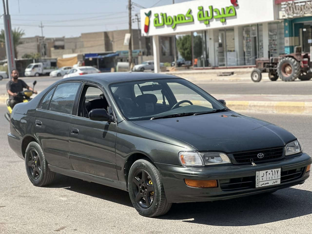 سلام عليكم
….
كرونا موديل 1995 محورة  السيارة جاهزة من كلشي مابيها نقص برغي   گير ومحرك كورلا كف 1600
دوشمة جديدة
كهربائيات 
صدر جديد امامي خلفي
ادامة محرك 
فلنجات جديدة 
دسكات جديد
مصبوغة عام جمالية 
***********
***********
….
السعر /  ٤٥ وبيها مجال بسيط
