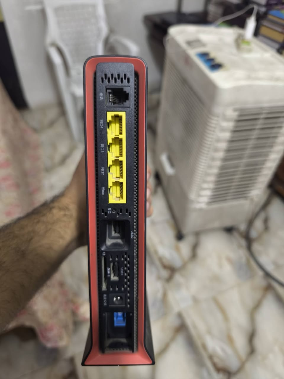 راوتر ont  Huawei SA1456C نظامه xpon التحديث الازرق اخر تحديث الجهاز هو راوتر وهو تحويلة شغال ومستقر.
راوتر ont  Huawei SA1456C نظامه xpon التحديث الازرق اخر تحديث الجهاز هو راوتر وهو تحويلة شغال ومستقر.
سعر الجهاز ١٥ الف دينار مكاني بغداد.


**إذا كنت صاحب هذا الإعلان وتريد حذفه لأي سبب، رجاءا أرسل رسالة إلى الدعم الفني**