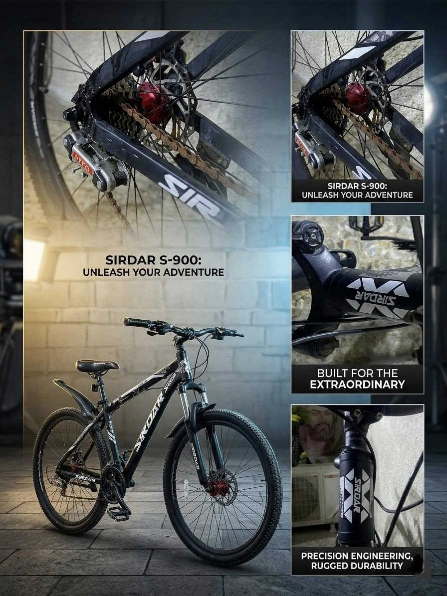 ‏ بايسيكل جبلي s-900  ألمنيوم من ماركة SIRDAR فول نظافة للاستفسار ***********

