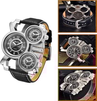 التاج الذهبي للساعات الرجالية  يت يتوفر ساعات غريبه تتكون من ثلاث مكائ...