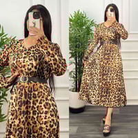 فستان كلوش • ستِن مشجر • L XL XXL