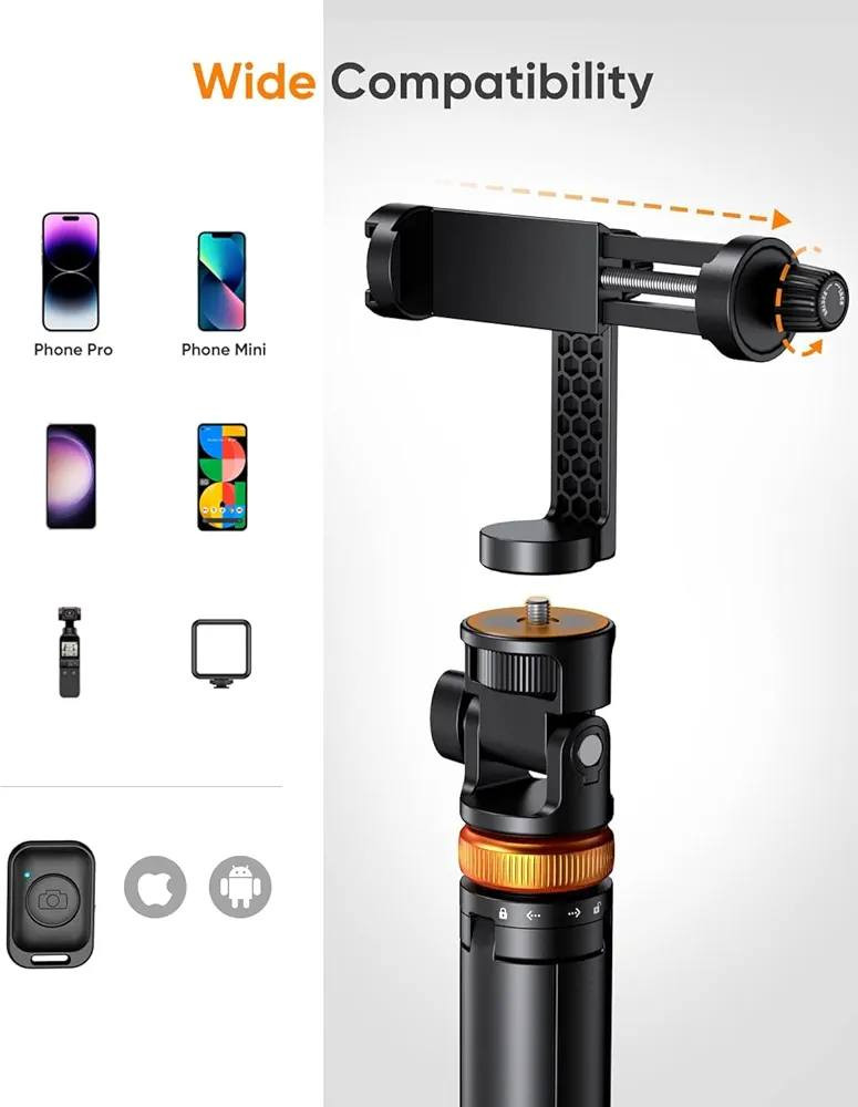📸 Tripod Stand احترافي + عصا سيلفي مع ريمونت بلوتوث 🔥
🔥

وصل حديثًا أقوى حامل تصوير متكامل للهواتف الذكية 😍
مو بس عصا سيلفي… هذا نظام تصوير كامل بجيبك 👌
✨ المميزات الأساسية:

حامل ثلاثي ثابت (Tripod) قوي ومتوازن

عصا قابلة للتمديد حتى 62 إنش 162cm

رأس متحرك 360° بكل الاتجاهات

حامل هاتف قابل للتوسيع لجميع المقاسات

ريمونت بلوتوث للتحكم عن بعد

خفيف الوزن وسهل الحمل للسفر

مصنوع من ألومنيوم عالي الجودة + بلاستيك مقوّى

🎯 مثالي لـ:
أصحاب البثوث المباشرة 🎥
صناع المحتوى على فيسبوك وتيك توك
التصوير أثناء السفر والرحلات ✈️
تصوير العائلة والأصدقاء بدون مصوّر
تصوير المنتجات للبزنس
الاجتماعات والدروس أونلاين
ما راح تحتاج أحد يصورك بعد اليوم… الريمونت وياك 📱📸
🔥 جودة عالية… ثبات قوي… استخدام سهل… وسعر مناسب

زورونا وتلقون الأفضل 🥰
كل ما هو جديد ومميز 🌟
🔹 جميع المنتجات المعروضة في الصفحة مطابقة للمواصفات المذكورة
🔹 نحرص على اختيار منتجات بجودة عالية ومن علامات معروفة
🔹 أسعار مناسبة تناسب الجميع
🔹 يتوفر ضمان حسب سياسة المتجر
🔹 إمكانية الاستبدال في حال وجود خلل مصنعي
🔥 ملاحظة مهمة 🔥
نسعى دائماً لتوفير منتجات عملية وموثوقة
وجميع المعروض خاضع للفحص قبل العرض
🌼 نعمل لخدمتكم 🌼
✅ للحجز: مراسلة الصفحة
✅ يتوفر بيع مفرد للإكسسوارات
✅ يتوفر توصيل لجميع المحافظات 🇮🇶
📞 للاستعلام: ***********
📸 انستغرام: t_1ke
✈️ تليكرام:https://t.me/frziq
📍 ديوانية – شارع المصورين
مقابل مكتب السرعة أسفل صالة ماجد مرجون للحلاقة
