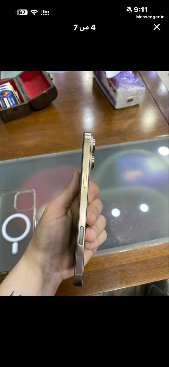 ايفون 16 pro max /
256 كيكا بطارية 100 مشحون 123 مرة نضيف شخط واحد مابي  ZA باقي بي ضمان 6 اشهر المبايل نضيف كلش كلش نموذج m كارتون كامل ملحقات
السعر مليون و نص 1500000 بي مجال بسيط لشراي
لتواصل ***********
