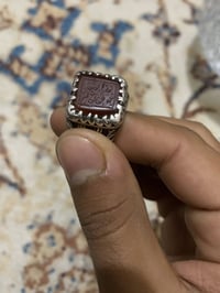 محبس فضة • عقيق يماني • قديم