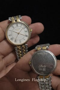 لونجينز فلاجشيب • أصلية • فضي ذهبي