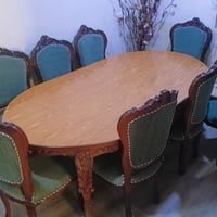ميز طعام جاوي ثقيل جدا مع 8 كراسي اخو الجديد قياس العرض ٢٣٠ الطول ١٢٠ ...