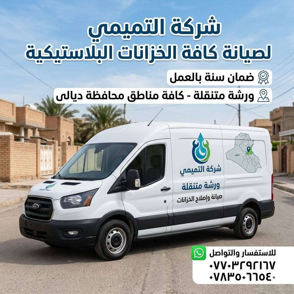 من رخصة الادمن المحترم
شغل اليوم في هبهب منطقة /احمد العباس 
مستعدون لتصليح جميع التانكيات البلاستيكية الماء والكاز والبانزين تجينا نجيك شلون ما تريد ضمان بلعمل مع سنه كامله مع مواد أصليه الاستفسار والاتصال واتساب 
***********
***********
الورشة متنقله كافة مناطق محافظة ديالى 
ليش ضايج خزانك انفطر انكسر انزرف
لا ضوج الحل موجود بمكان ما تشتري خزان جديد 
وأفضل ماتدفع فلوس نقل وشد وتصعيد وتتعب وتحتار. بختيار الخزان وفر كل هاي التكاليف والتعب
صيانه موقيعه وأنت وكاعد بيتك وماناخذ من وقتك
صينانه مصنع الخزانات صارت بين ايديكم ونجيكم المكانكم هدفنا الرئيسي هو ارضاكم
