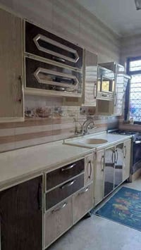 كاونتر قياس 3/40 ثلاثة أمتار وأربعين 5 قطع ثنين ارضي مرمر وثنين ملحق و...