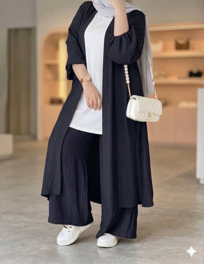 طقم ٣ قطع❤️
قماش ماربل اجنبي مكفول😍

طول الجاكيت 130 سم

الكنزة سوزيت قطن اجنبي🌹

طول الكنزة 70سم

القياس 1 بلبس 40/42/44

القياس 2بلبس46/48/50  
    
القياس 3بلبس 52.54       
           
6 الوان
اسود . توتي . نيلي .زنجاري .خمري .كحلي.


**إذا كنت صاحب هذا الإعلان وتريد حذفه لأي سبب، رجاءا أرسل رسالة إلى الدعم الفني**