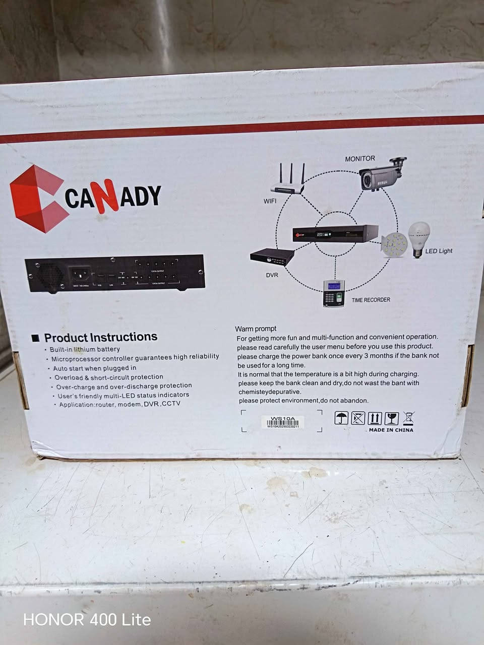 السلام عليكم يو بي اس يشغل من ٤ إلى ٨ ساعات جديد على الشرط مشغل راوتر وكاميرات وشاحن للموبايل ومصباح 
مكانه النجف الي يريدها يتصل وبي خير ويدلل
*********** النجف, العراق
