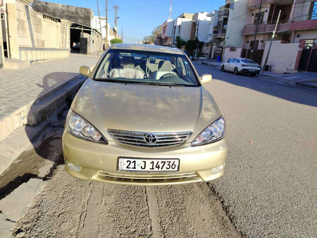 كامري . 2005 خليجي
بدون دعم . بدون صبغ 
سقف وبونيدو صندوق مجلح اشويه
مكينة و كير . مظبوط بشرط
سيارة نضيف جدا
رقم صاحب سياره *********** كركوك, العراق
