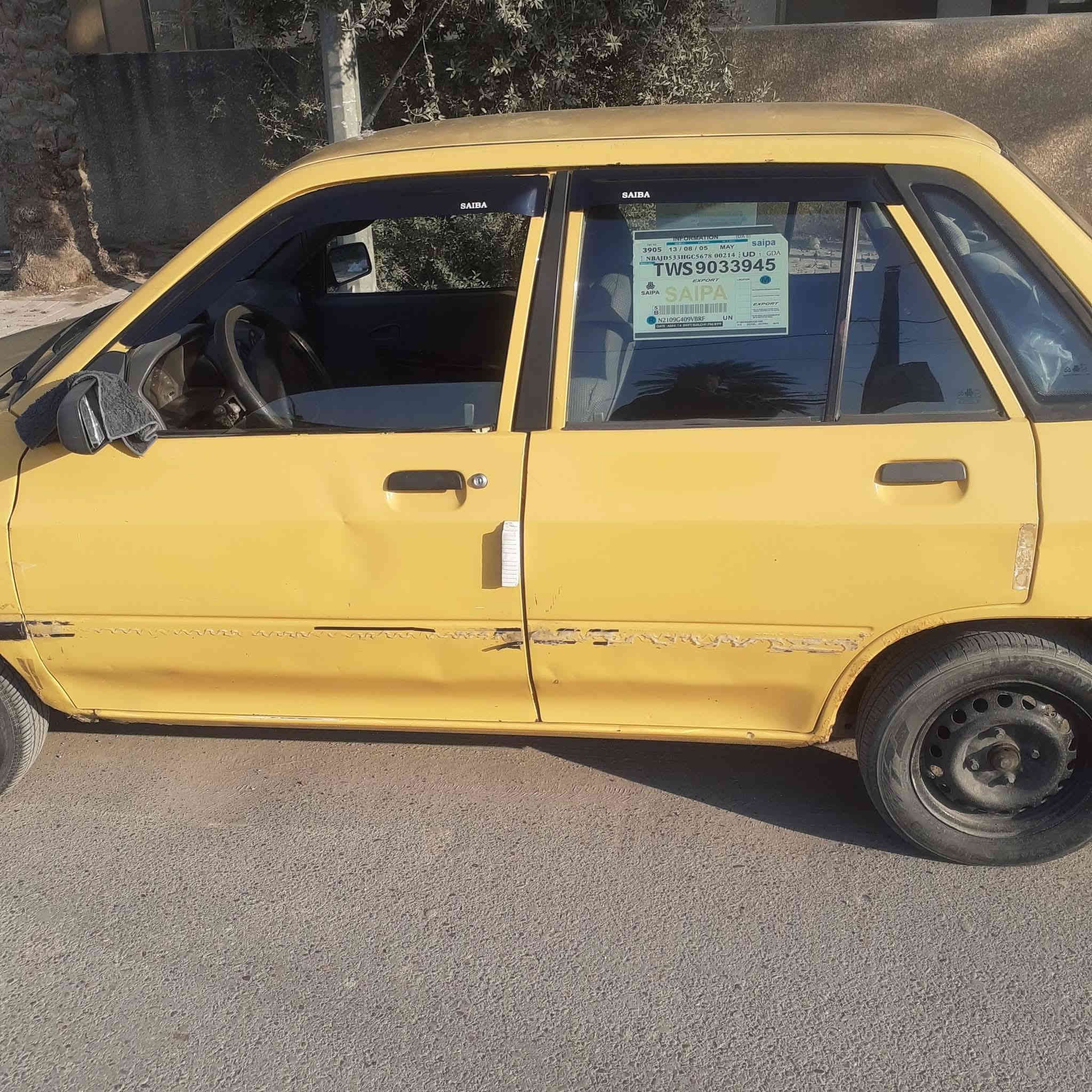 السلام عليكم سايبه للبيع موديل ١٢بغداد سنويه لغايه ٢٨رقم انكليزي بسمي هيئه وغرمات مصفره كير ومحرك خير من الله كهربائيات شغاله شواصي نضيفه شرط التحويل سعره ٢٥بيه مجال بسيط مكاني بغداد الاعظميه اللاستفسار الاتصال على الرقم ***********ملاحظه غير متواجد على الفيس بوك وأني ابخدمتك
