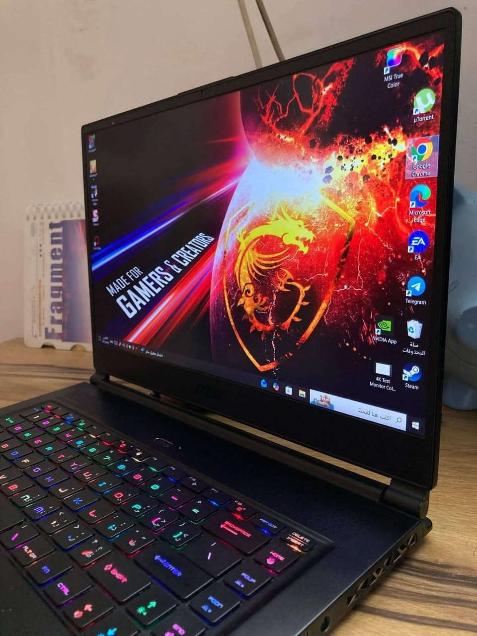 السلام عليكم 
توفرت القطعه الثانيه و الاخيره بتاريخ اليوم  ٦/١٥ 
اللابتوب الاحترافي MSI GS65 STEALTH 8RF اللون الاسود و الذهبي.
اللابتوب بنضافه جيده بدون خلل شغال تماما  
ياتي بمواصفات
شاشه حجم 15انش بمعدل تحديث 144فريم حواف نحيفه خامه LED الوان نقيه بالكامل
معالج ممتاز من انتل 
Core i7-9750H -4.50GHZ 16 CORE
فئه H للاداء الثقيل
كرت الشاشه المنفصل احترافي من 
GTX 1070-8GB 256BIT GDDR6X
حجم 8GB صافي ممتاز
رامات سعه 16GB قابل للتطوير
هارد واحد تيرا قابل للاضافه و التطوير ايضا 
صوت ستيريو محيطي
بطاريه كبيره تستمر ٤ ساعات استخدام
لابتوب الترا سلم بنحف الاصبع بوزن جدا خفيف وهذه ميزه فئه الGS 
يحوي على 3 مراوح داخليه للتبريد تبريد ممتاز 
مع الشاحن الاصلي وماوس احترافي 
كيبورد بامكانيه تخصيص لكل زر لون محدد
السعر ٥٨٥ الف فقط 
بغداد قرب البياع ويوجد توصيل ايضا 
للتواصل***********
