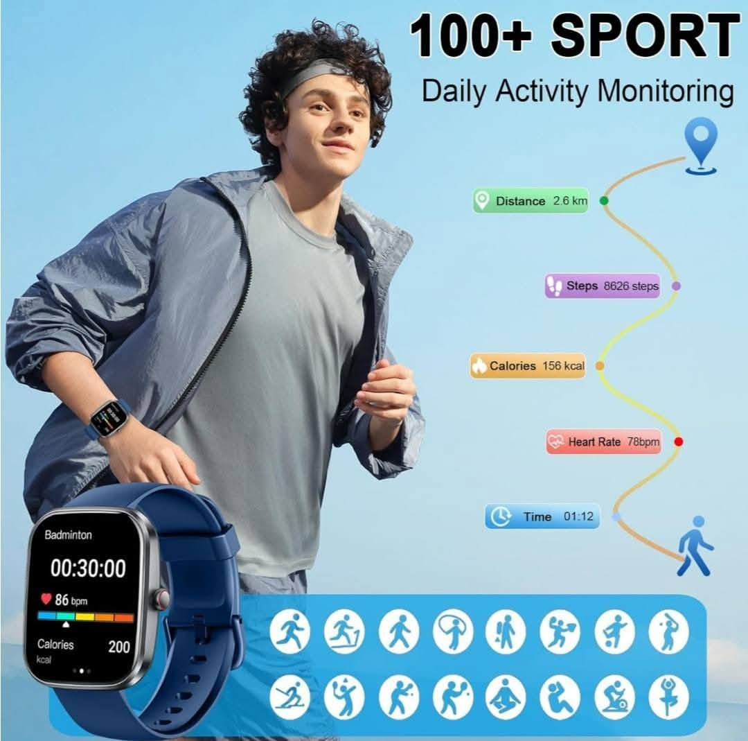 ساعة ذكية بهذا اللون  المميز  الساعة تدعم  المكالمات واللغة العربية  وتحميل واجهات الساعة وتحميل الصور الشخصية وتدعم قياس نبض القلب والوكسجين والنوم والرياضة  عمر بطاية طويل  شاشة كبيرة بدقة HD .


**إذا كنت صاحب هذا الإعلان وتريد حذفه لأي سبب، رجاءا أرسل رسالة إلى الدعم الفني**