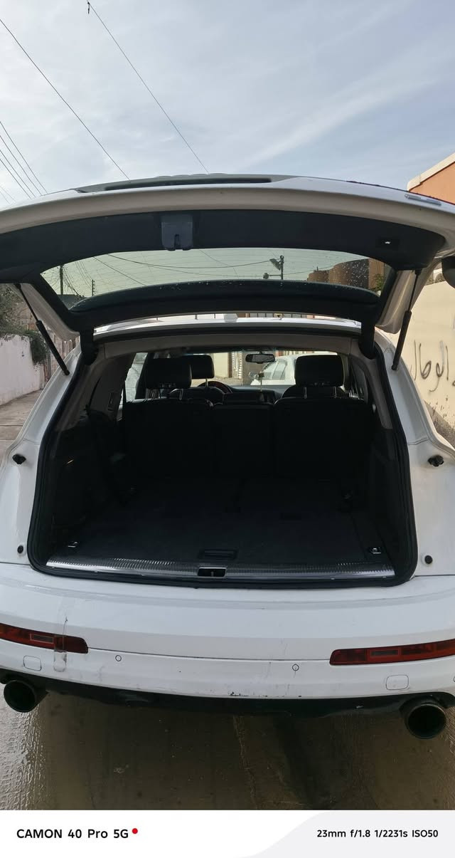 سلام وعليكم
أودي  Q7 2008 
محدث بجم 2013
 فول مواصفات 
رقم أربيل باسمي 
شرط التحويل
بدون صبغ 
بنوراما 
7 راكب 
تبريد مركزي 
كشنات جلد 
محرك ٦ سلندر ٣٦٠٠ 
محرك وكير شرط  
داخل كلين تايتل
شاشا اصليه 
كشنات كهربائي 
تبريد وتدفئة كشنات
مانع انزلاق 
موصفات بعد بيها كلش هواي 
سعرها ١١٥ وفيها مجال 
مع تحياتي لجماعت الألماني 
***********
***********
