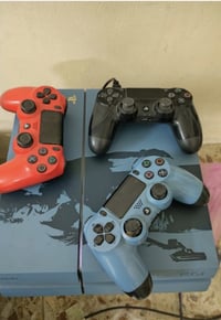 🎮 للبيع PS4 إصدار خاص Uncharted 🎮  🔹 سعة 500GB 🔹 إصدار خاص لون أزرق مم...