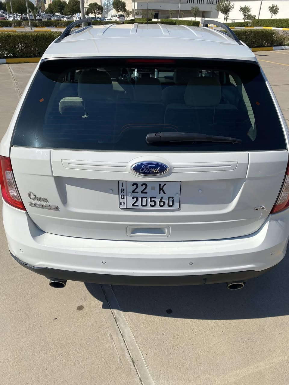 السلام عليكم اخوان 

للبيع فورد ايدج 2013 وكاله نيڤا صفر اربيل 
مواصفات كشن كهرباء حساسات تحكمات ستيرن 
ماشيه 167 الف كيلو متر (حقيقي)مكفوله من الصبغ 
السياره بحاله جيدا من كل التفاصيل 
سنويه ورقم وهزه جديده 

السعر 128 $
عليها غرامات 10 ورقات تنزل من السعر 
مكاني اربيل 
للتواصل ***********
