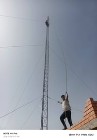 تم تنصيب برج انكرستا وعمل واحد ارتفاع 21 متر والثاني 18 متر متوفر حديد...