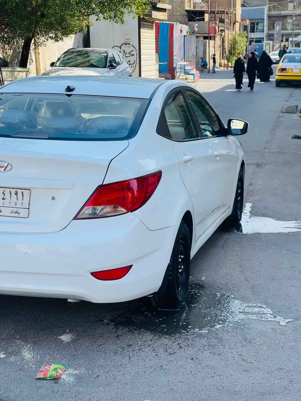 السلام عليكم اكسنت موديل 16 أمريكي كير مكينه تبريد تخم تاير كفاله حادثها جاملغ خلفي سياره خير من الله عنواني بغداد مدينه الصدر ***********.     السعر 89
