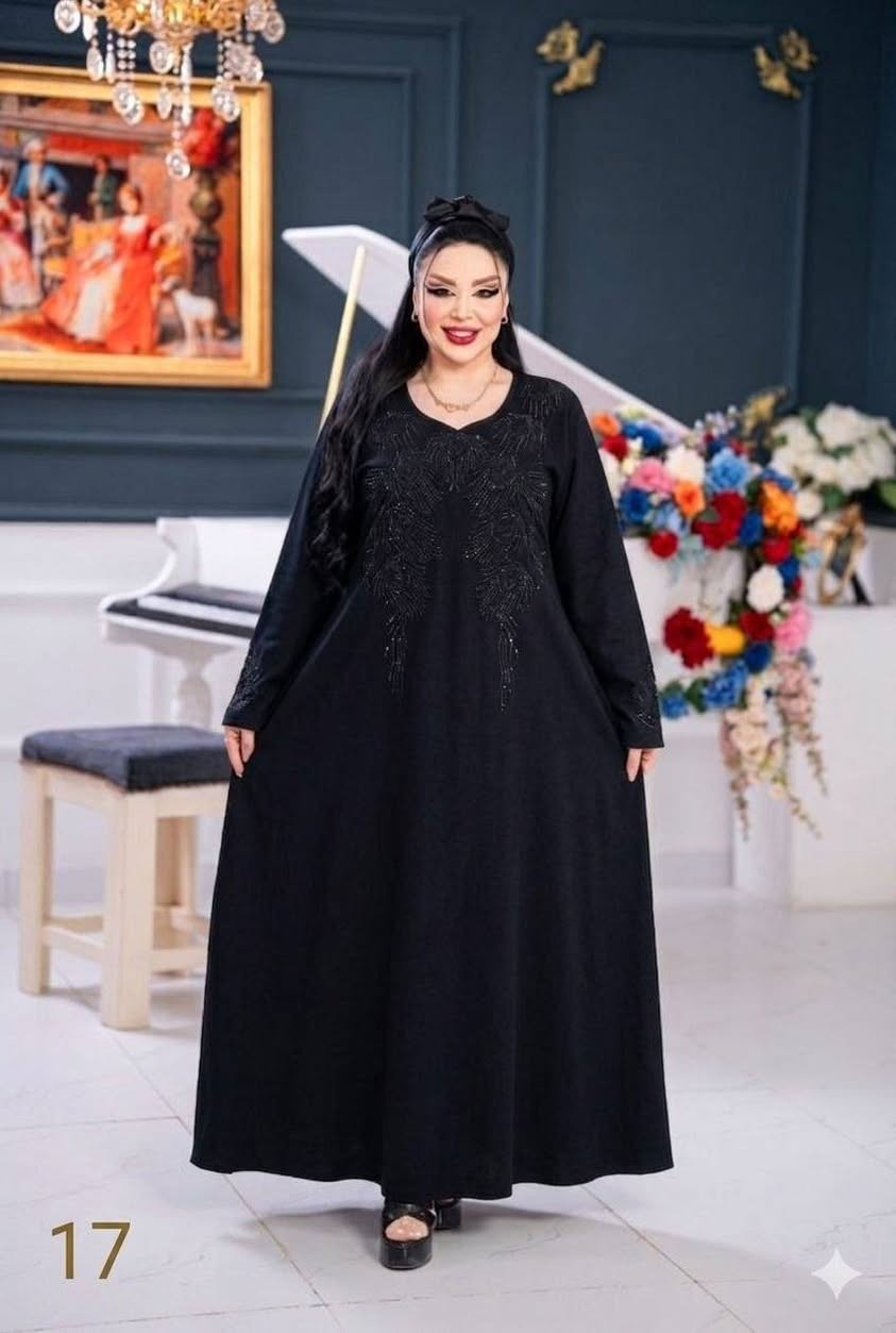 #موديلات_محرم 🖤🖤🖤🖤 جملة فقط 

خامة كشمير اسود سادة موديل برنسيسة شرايط بالخصر. سواد فاحم 

شغل تطريز مع ستراس لامع ✨

قماش ناعم، خامة مكفولة ✅

📏 2Xl. 3XL. 4XL. 5XL

💰 سعر الدرزن 90 الف

🚚 التوصيل متوفر لجميع  محافظات العراق


**إذا كنت صاحب هذا الإعلان وتريد حذفه لأي سبب، رجاءا أرسل رسالة إلى الدعم الفني**