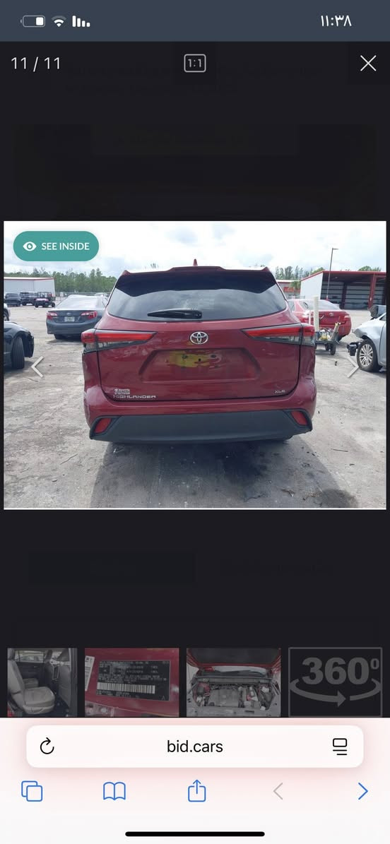 ‏ TOYOTA HIGHLANDER, XLE
تويوتا هايلاندر موديل 2022  وارد امريكي. 

الضرر  حزام مرفق مع الصور. 

ماشية 138 الف ميل 

محرك ستة سلندر بانزين

_بصمة

_سلايد

_كشنات جلد 

_كشنات تدفئة امامي 

_كشنات كهرب جهتين 

_صندوك كهرب 

_رادار امامي 

_رادار بالمري 

_تبريد منفصل

_ثلاث قطع تبريد

_سبعة راكب 

‏_auto hold 

_ثلاث وضعيات قيادة 

_هندبريك بصمة

_كروز سرعة

_مثبت مسار 

وباقي مواصفات XLE المعروفة 

السيارة ممرقمة . فحص أي محافضه تترقم 

للتواصل على الخاص***********
