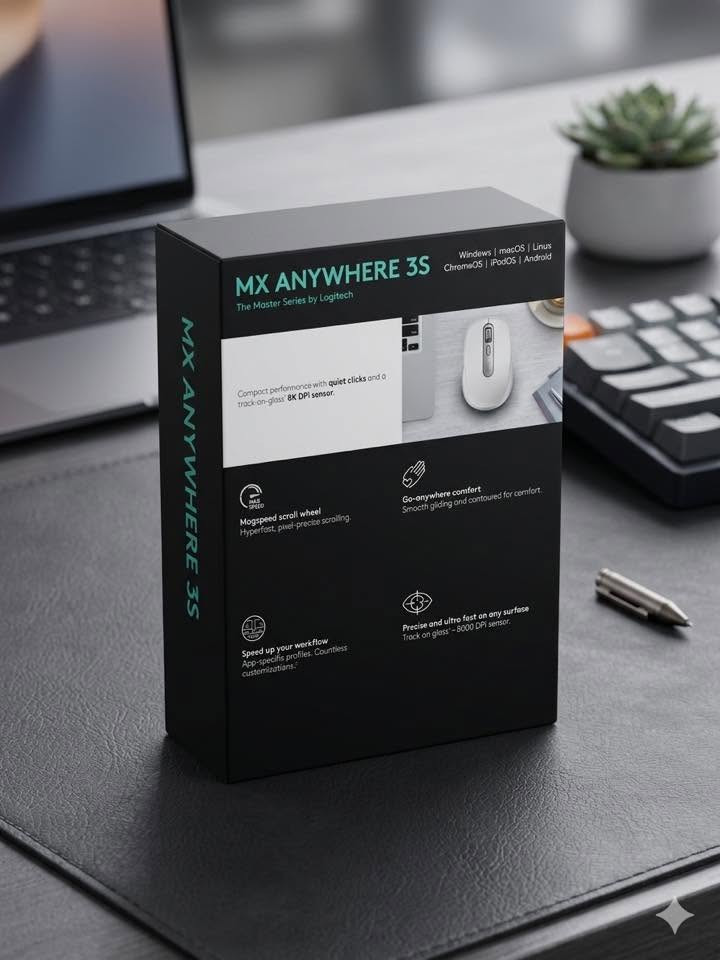 🖱️✨ ماوس Logitech MX Anywhere 3S اللاسلكي – أداء احترافي بحجم مدمج 🔥

إذا تبحث عن ماوس عملي وسريع للشغل والدراسة والتنقل، فإن Logitech MX Anywhere 3S يقدم لك تجربة استخدام استثنائية 💻⚡

🌟 أبرز المميزات:
🔹 تصميم مدمج وأنيق باللون الأبيض 🤍✨
🔹 اتصال لاسلكي عبر Bluetooth 📡🔵
🔹 عجلة تمرير MagSpeed الكهرومغناطيسية لسرعة ودقة فائقة ⚡🎯
🔹 مستشعر عالي الدقة يصل إلى 8000 DPI 🖱️🚀
🔹 يعمل على مختلف الأسطح حتى الزجاج ✨
🔹 متوافق مع أجهزة الكمبيوتر والأجهزة اللوحية 💻📱
🔹 مثالي للعمل المكتبي والإنتاجية والتنقل اليومي 💼

💰 السعر: 45 ألف مع التوصيل 🚚🔥

📞 للتواصل: ***********

🚚 التوصيل متوفر إلى كافة محافظات العراق 🇮🇶
