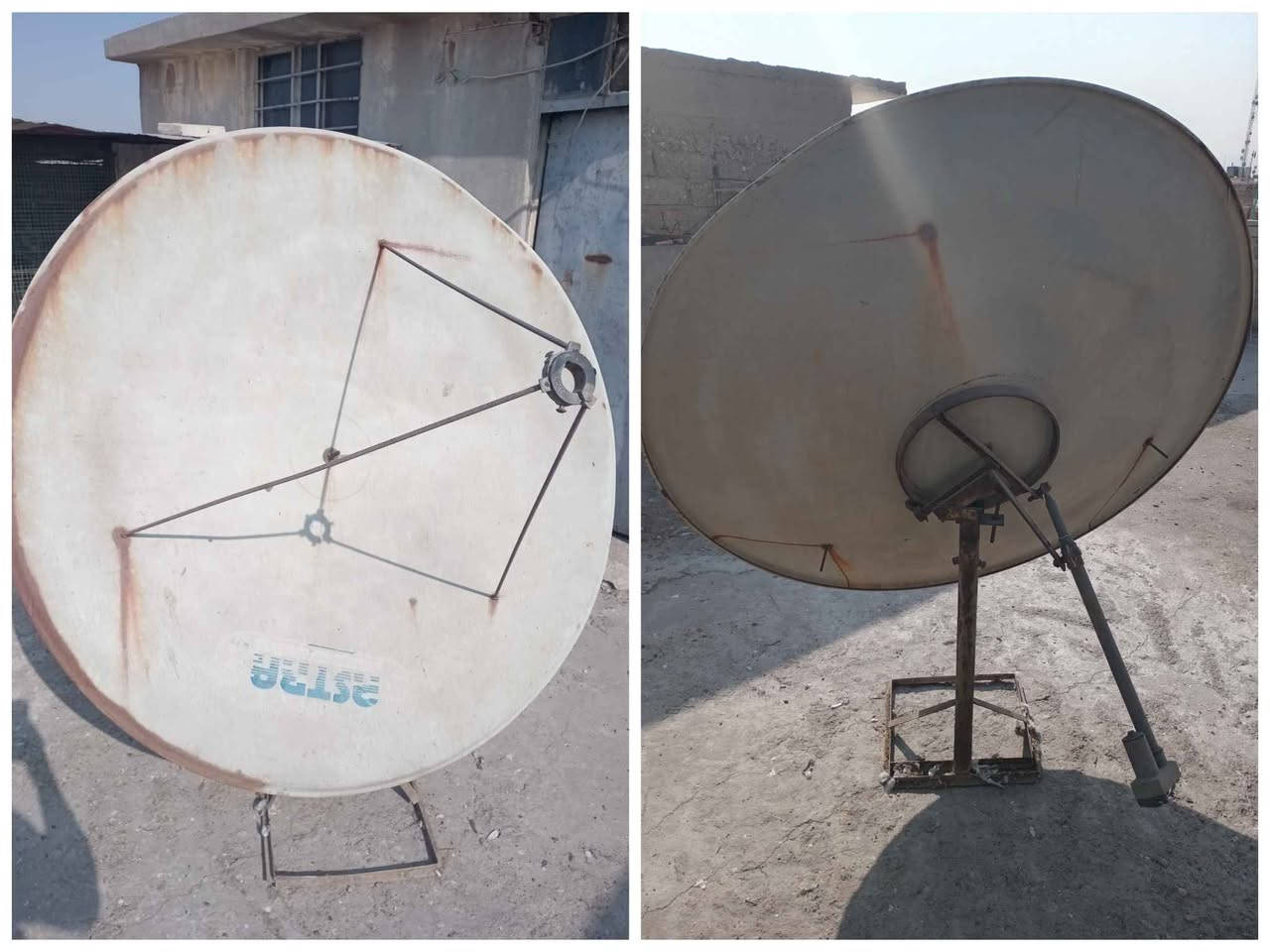 متاح صحن ستلايت متر ونص السعر 35 الف الاشاره فول مكان مدخل حي النور من جهة التل قرب مكتب الأعرجي للعقار ودهونات خالد ***********
*********** موصل, نينوى
