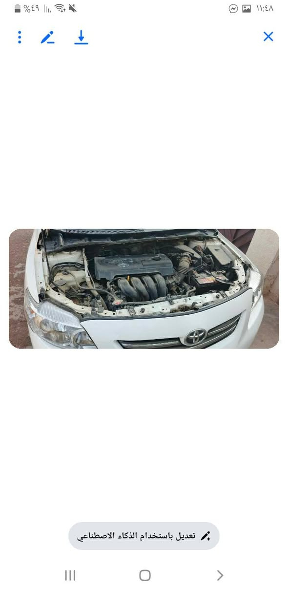 السلام عليكم كورلا ٢٠١٠ سياره محرك كير صدر كهربائيات جيده جدا تخم تايرات كامله بيه ٥ قطع بدون دواخل شرط السعر ١٠٠ وبيه مجال رقم الهاتف ***********
