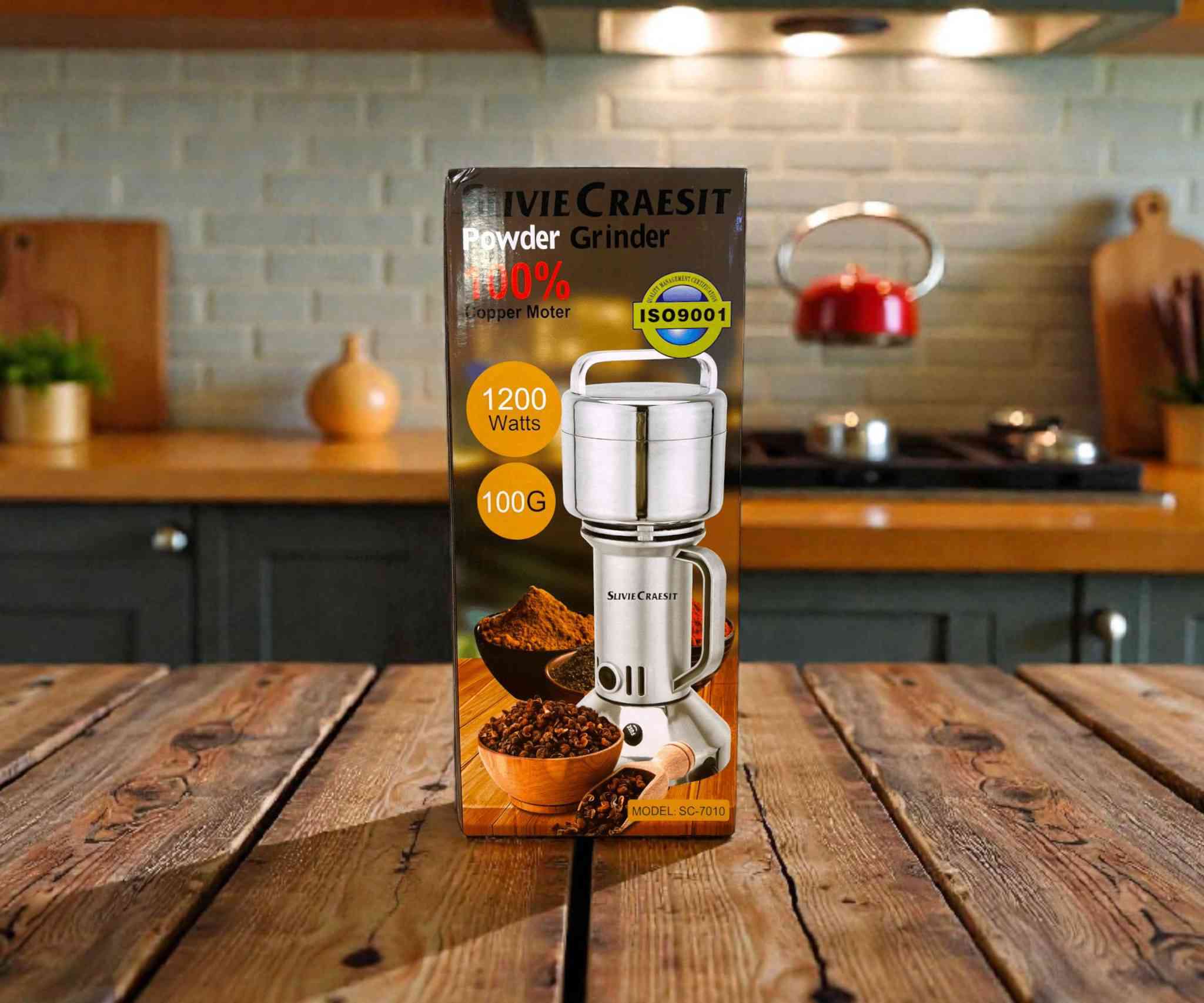 طاحونة قهوة ومكسرات كهربائية ستانلس ستيل السعر (30,000) دينار عراقي سعر التوصيل بغداد (3000) وسعر التوصيل لباقي المحافظات (5000) الكمية محدودة سارعو في الحجز على الرابط الوتساب https://wa.me/+9647764985426                            الموصفات               طاحونة قهوة ومكسرات كهربائية ستانلس ستيل – 1200 واط
(الاستخدامات)
طحن حبوب القهوة بسرعة وكفاءة.
طحن المكسرات بأنواعها (لوز، جوز، بندق…).
طحن البهارات الجافة والأعشاب.
تحضير مساحيق ناعمة للاستخدام المنزلي أو التجاري الخفيف.
(المميزات)
محرك قوي بقدرة 1200 واط مصنوع من النحاس (Copper Motor) لأداء ثابت وقوي.
سعة طحن تصل إلى 100 غرام مناسبة للاستخدام اليومي.
شفرات طحن معدنية حادة مصممة لطحن سريع ومتجانس.
حجرة طحن من الستانلس ستيل المقاوم للصدأ، آمنة وصحية.
نظام أمان يمنع التشغيل إلا بعد إغلاق الغطاء بإحكام.
زر تشغيل سهل مع إمكانية التحكم بدرجة الطحن حسب مدة التشغيل.
تصميم عملي مع مقبض علوي لسهولة الحمل.
طول سلك الكهرباء 90 سم مناسب للاستخدام على الطاولة.
يعمل على الكهرباء المنزلية مباشرة 220V  50Hz.
حاصل على شهادات جودة وسلامة (ISO9001).
محتويات الصندوق
طاحونة قهوة ومكسرات كهربائية.
شفرة طحن مركبة.
فرشاة تنظيف.
زوج فحم (Carbon Brush).
كتيب تعليمات التشغيل.
(الملاحظات)
مخصصة للمواد الجافة فقط (لا تُستخدم للسوائل).
يُنصح بعدم التشغيل المتواصل لفترات طويلة للحفاظ على عمر المحرك.
يتم تحديد نعومة الطحن حسب وقت التشغيل.
