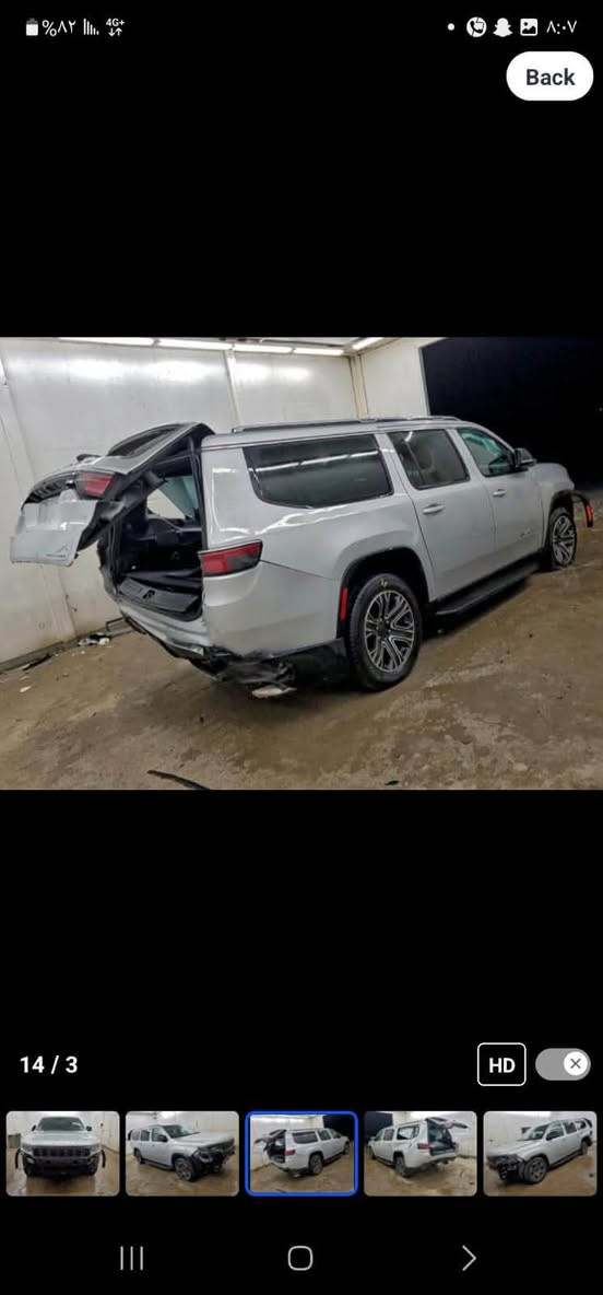 للبيع جيب واكنير موديل 24رقم بغداد شهداء صور الحادث مرفقه رقمي *********** سياره بدون تبديل بدون يرباك
