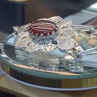 سوار فضة 925 • ٤٨غ • عقيق يماني