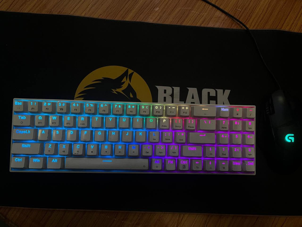 كيبورد ريد دراكون ابيض اضاءة RGB متغيرة كيمنك واير ليس وماوس لوجتك G402 كيمنك وماوس باد حجم كبير اسود اضاءة RGB السعر 85 كلهم مكاني بغداد بلديات 
رقمي ***********
