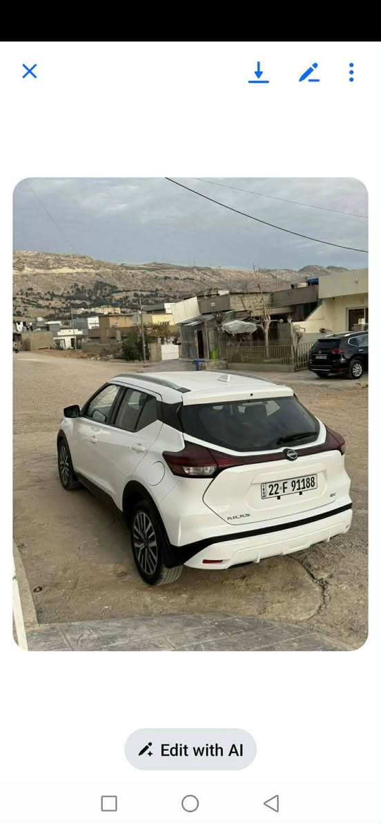 نیسان كیكس ٢٠٢٢
مواسه‌فات sv 
یه‌ك سه‌فحه‌ی بۆیاخه‌ بێ ناو 
ئێرباگ ته‌قیه‌ 
گێر و مه‌كینه‌ به‌شه‌رت 
به‌ناوی خۆمانه‌ 
*********** كويسينجاك, أربيل
