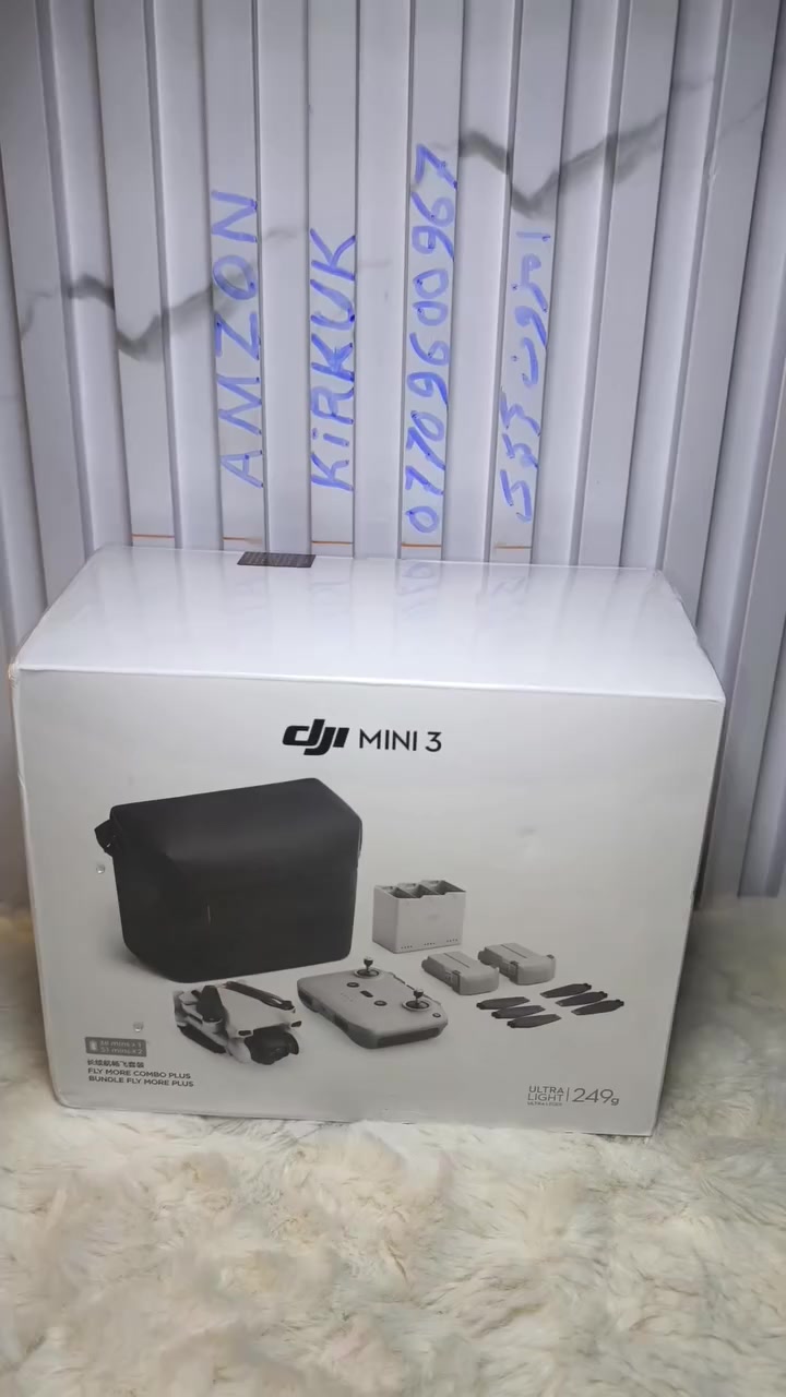 Dji mini 3 combo plus كبس شريكه 
سعر درون ملوين 50 الف. بي مجال قليل . 
مكان كركوك توصيل غير متوفر 
للحجز عل واتساب ***********
