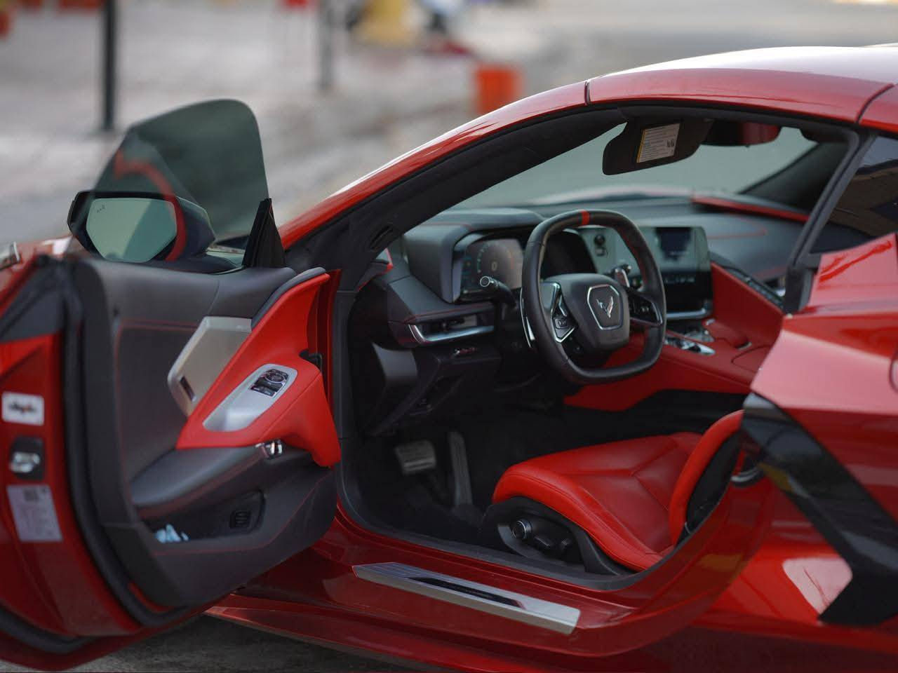 كورفيت [ Corvette C8 2LT 
الموديل: [ 2023 ]
المحرك: [ V8 / 6.2 ]
الگير: [ أوتوماتيك ]
الممشى: [ 19 الف كيلو ]
اللون : [ كرزي - مميز ]
الحالة: [ السياره كلين فقط دعاميات راجعات كبس 
اي ضرر بسياره داخل وخارج ماكو والصور موجوده للي يحب يتأكد]

[ الـــــمـــواصــفـــــات ]
السيارة اعلى موصفات  ب 2LT
جكات
كشنات تدفئة وتبريد [ داخل احمر ] 
السياره مغلفة بأفضل افلام الحماية PPF 

الموقع: [ كربلاء المقدسة ]

للتواصل واتس اب او اتصال : [ *********** ] بيع فقط
