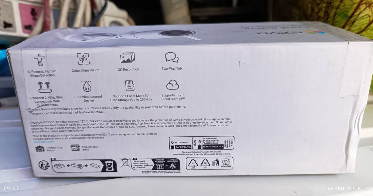 كاميرا واي فاي ماركة ezviz بدقة 2k 3mp تصوير ليلي نهاري ملون تدعم الذكاء الصناعي اكتشاف وتتبع الحركه ممكن ربطها عالواي فاي او عن طريق ايثرنت السعر 50 الف 
متوفر توصيل 5 بغداد محافظات 6 الاف


**إذا كنت صاحب هذا الإعلان وتريد حذفه لأي سبب، رجاءا أرسل رسالة إلى الدعم الفني**