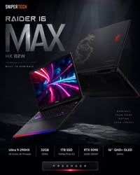 MSI Raider 16 • RTX 5090 • Ultra 9-290HX